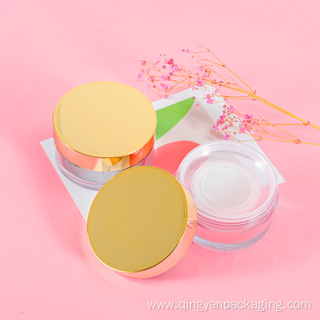 Fancy empty loose powder jar plastic container